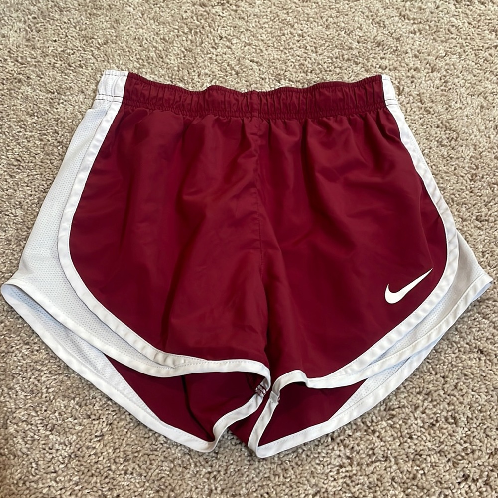 Burgundy nike athletic shorts size S